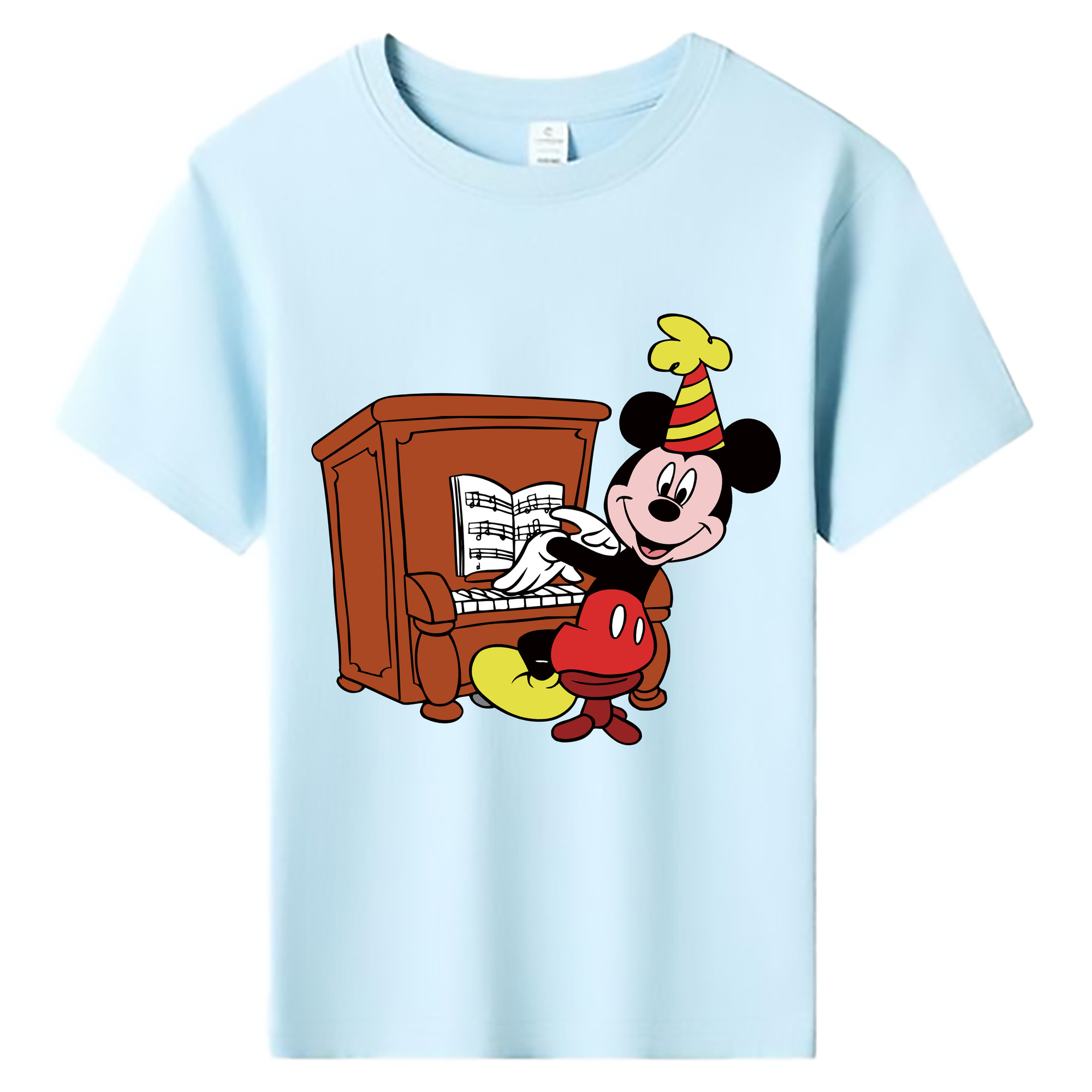 ミッキーマウス Mickey Mouse 綿100％キッズTシャツ（フロントプリント）